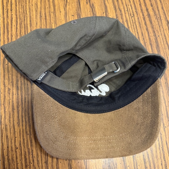 Vans Script Jockey Olive & Brown Strapback Hat - Picture 4 of 4